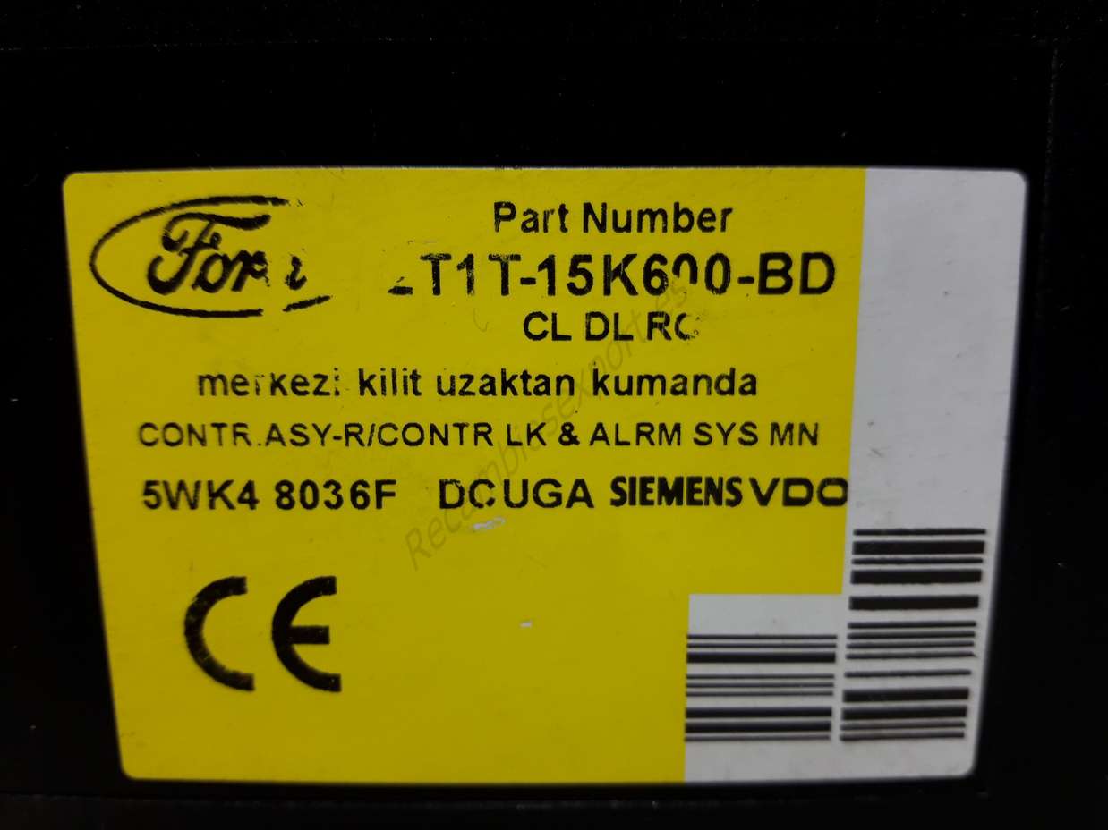 Controlador confort Ford Transit connect 2t1t15k600bd 2t1t-15k600-bd Siemens vdo 5wk48036f5wk4 8036f - foto 2