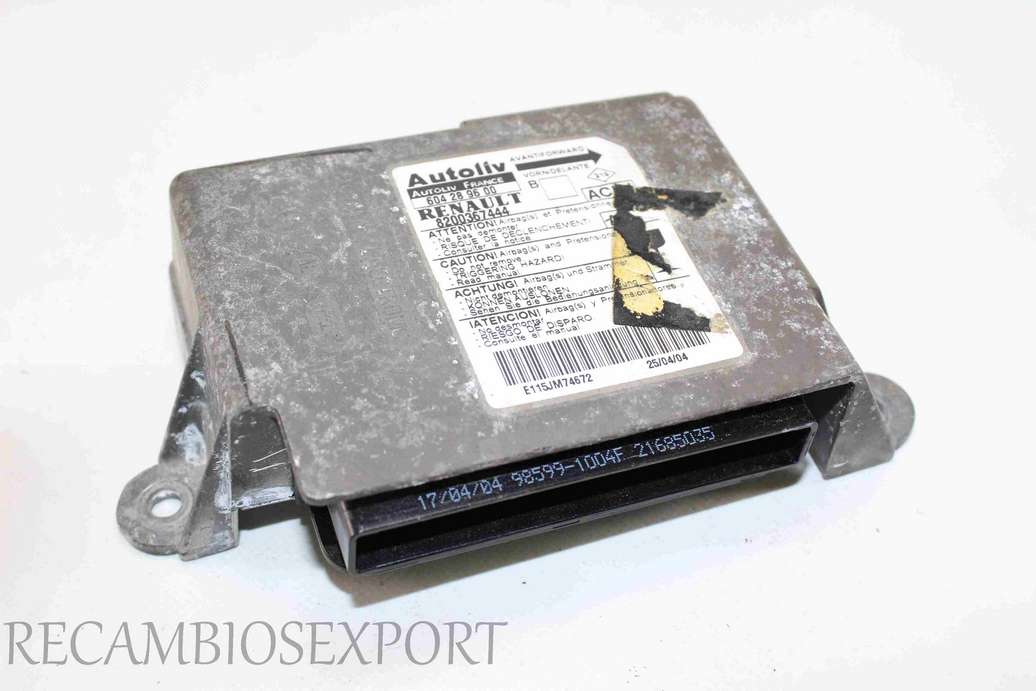 Centralita de airbag Renault Megane 8200367444 Autoliv 604289600 604 28 96 00 AC - foto 1