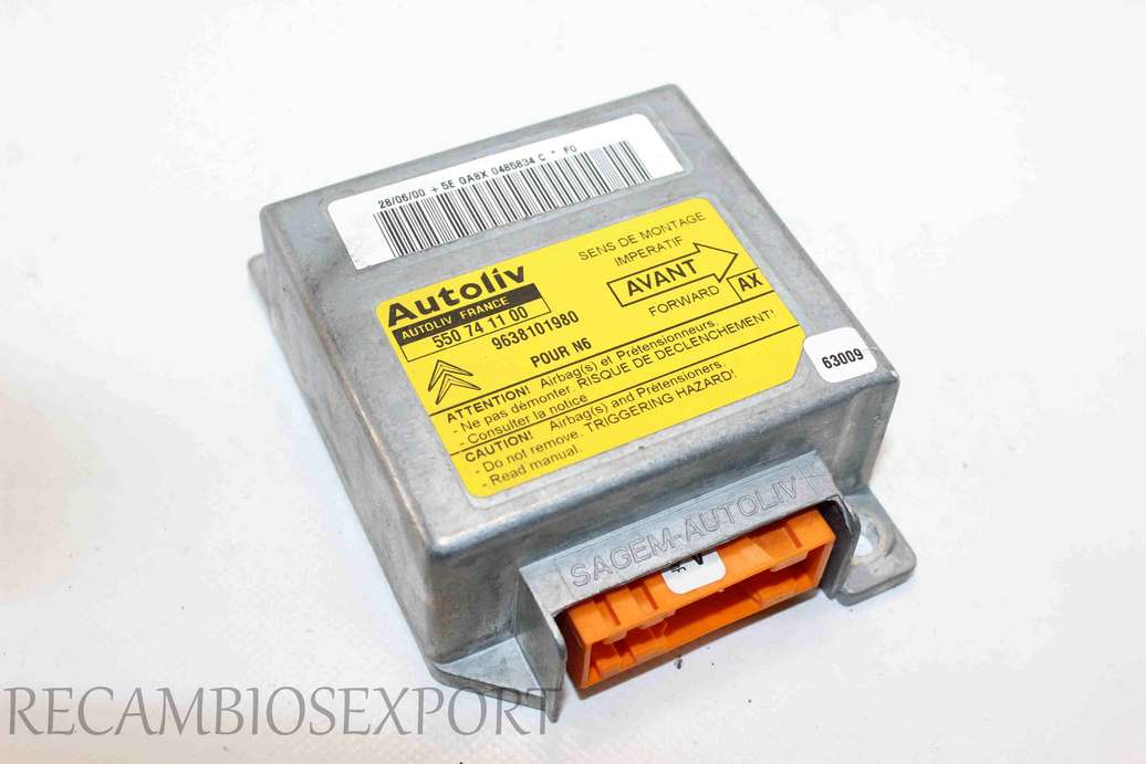 Centralita de airbag Citroen Xsara (AX) 9638101980 AUTOLIV 55074 11 00 550741100 - foto 1
