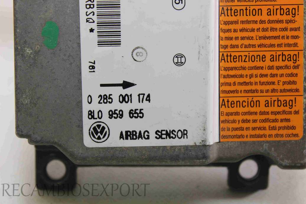 Centralita de airbag Volkswagen Passat Berlina 8L0959655 8L0 959 655 0285001174 0 285 001 174 - foto 2