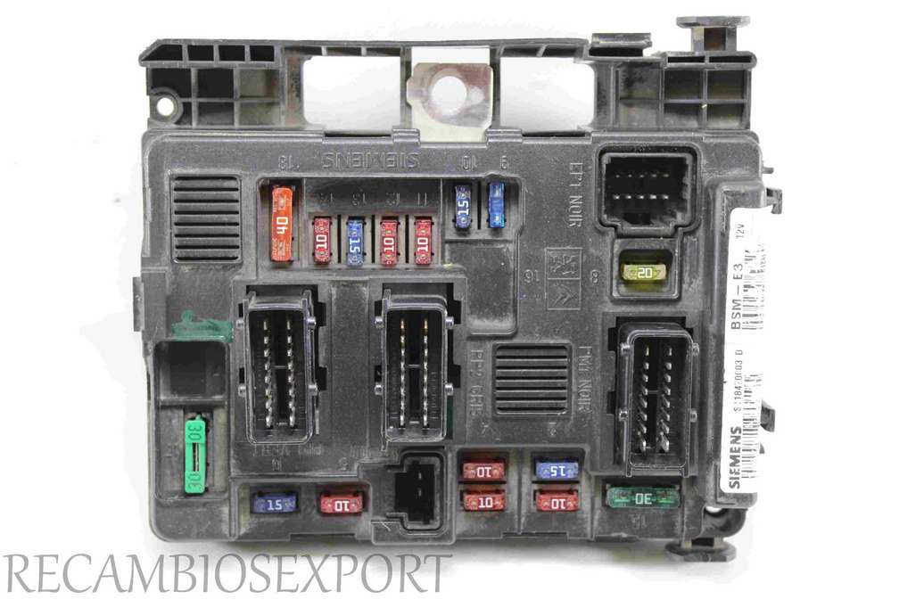 Caja de fusibles Peugeot 206 Citroen C2 C3 964349888000 9643498880-00 BSM-B3 Siemens S118470003D S118470003 D - foto 1