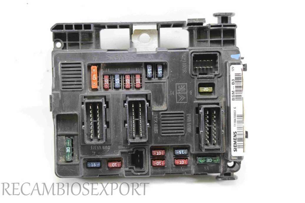 Caja de fusibles Citroen Xsara Peugeot 307 964349888000 9643498880-00 Siemens T118470003G T118470003-G BSM-B3 - foto 1