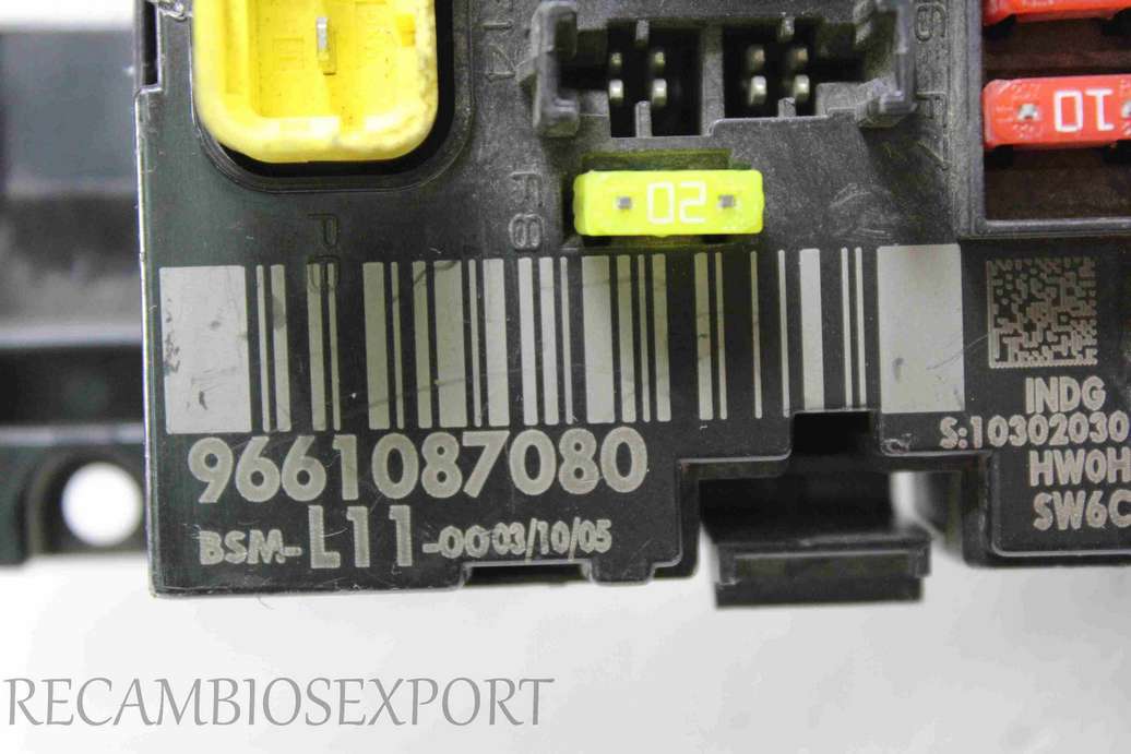 Caja de fusibles Peugeot 307 9661087080 BSM-L11 - foto 2