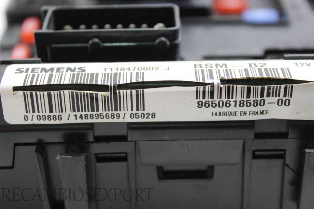 Caja de fusibles Peugeot 206 965061858000 9650618580-00 Siemens T118470002 J BSM-B2 - foto 2