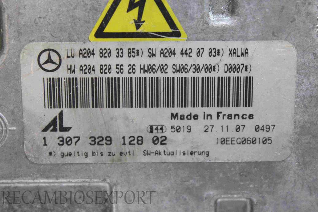 Centralita del motor Mercedes C320 W204 Xenon 130732912802 1 307 329 128 02 - foto 2