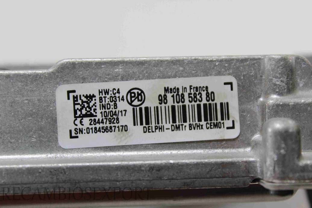 Centralita del motor Peugeot 308 Citroen Berlingo C4 Picasso 9810858380 98 108 583 80 01845687170 IND B - foto 2