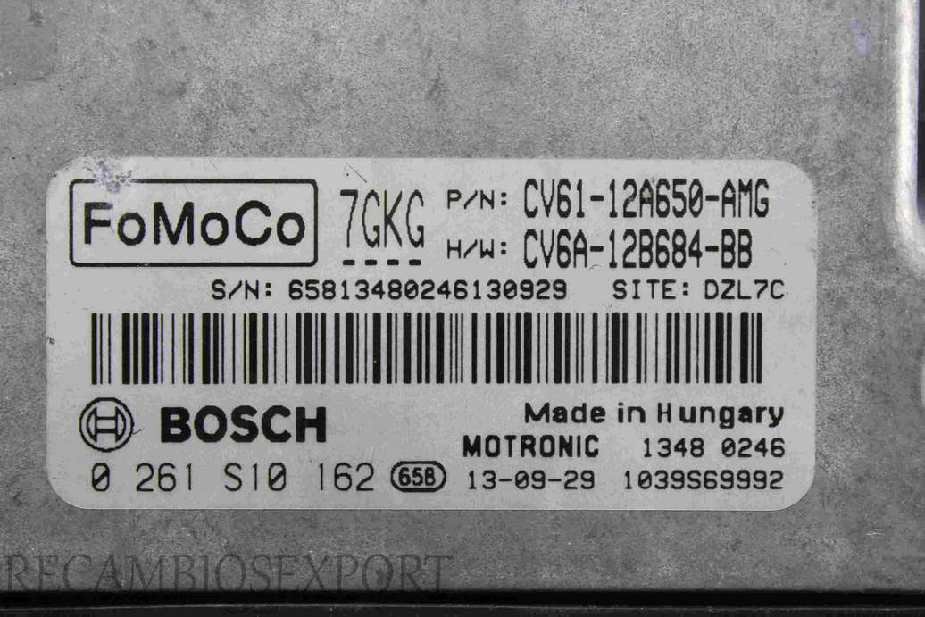 Centralita del motor Ford Transit 0261S10162 0 261 S10 162 Bosch 1039S69992 CV6112A650AMG CV61-12A650-AMG CV6A12B684BB CV6A-12B684-BB - foto 2