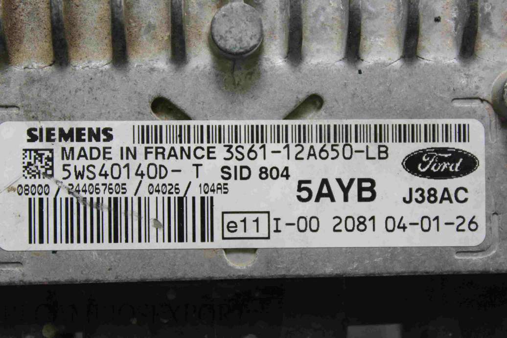 Centralita del motor Ford Fiesta 3S6112A650LB 3S61-12A650-LB Siemens 5WS40140D-T SID804 - foto 2