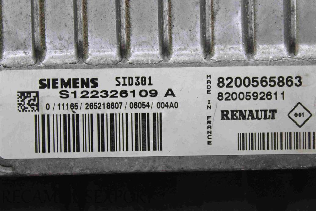 Centralita del motor Renault Scenic 8200565863 8200592611 Siemens S122326109A S122326109 A SID301 - foto 2
