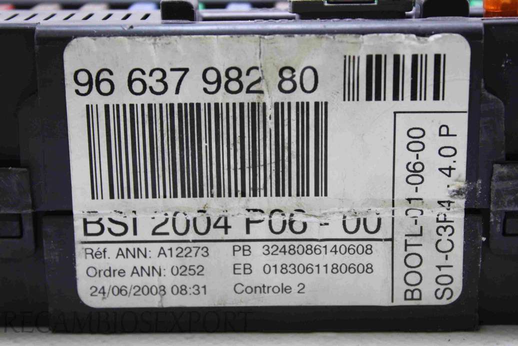 Caja de fusibles Peugeot 207 308 9663798280 96 637 982 80 BSI 2004 P06-00 - foto 2