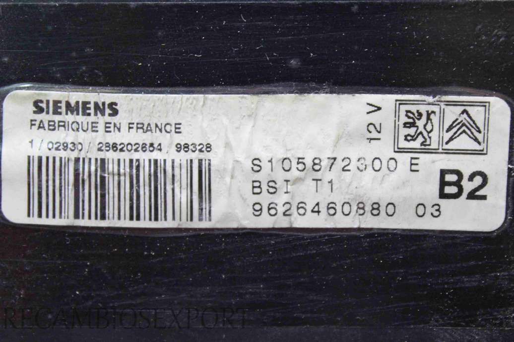 Caja de fusibles Peugeot Citroen S105872300E S105872300 E 962646088003 9626460880 BSI T1 B2 - foto 2