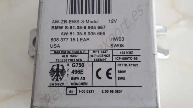 Inmovilizador BMW E38 E39 E53 E46 61356905667 61356905666 - foto 2