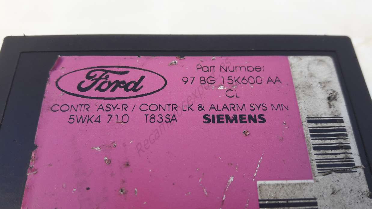 Modulo control de alarma ford mondeo 2 ford focus 1 97bg15k600aa 97 bg 15k600 aa 5wk4710 5wk4 710 - foto 2