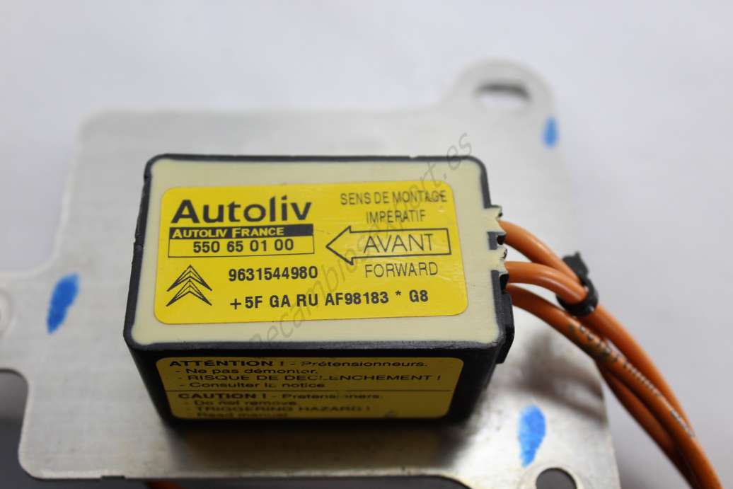 Modulo de airbag Citroen Saxo 9631544980 Autoliv 550650100 550 65 01 00 - foto 2