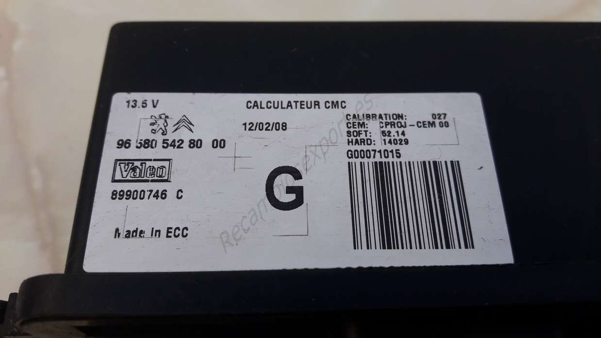 Modulo electronico Peugeot Citroen C4 965805428000 96 580 542 80 00 89900746C 89900746 C - foto 2
