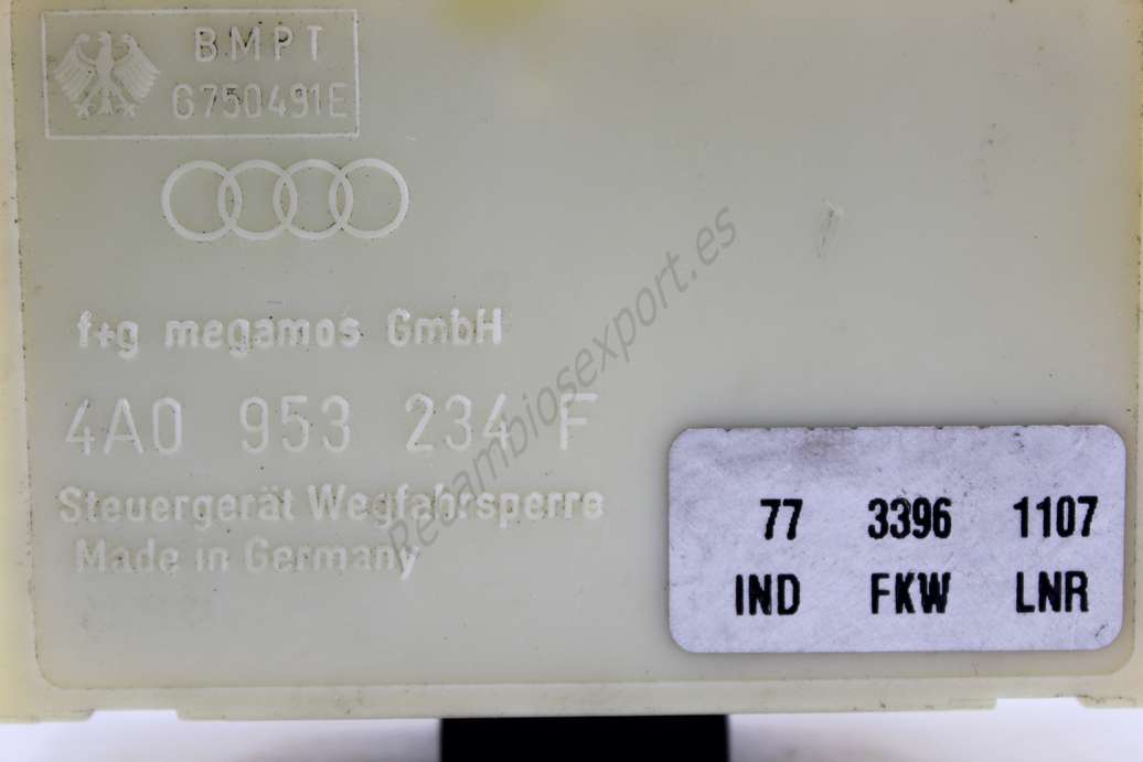 Modulo inmobilizador Audi A4 4A0953234F 4A0 953 234 F 7733961107 77 3396 1107 - foto 2