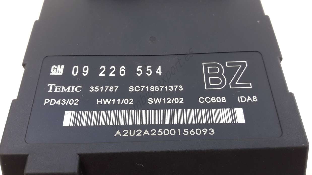 Módulo de control de la carrocería Opel Vectra C 09226554 BZ 09226554BZ 09 226 554 BZ TEMIC 351787 - foto 2
