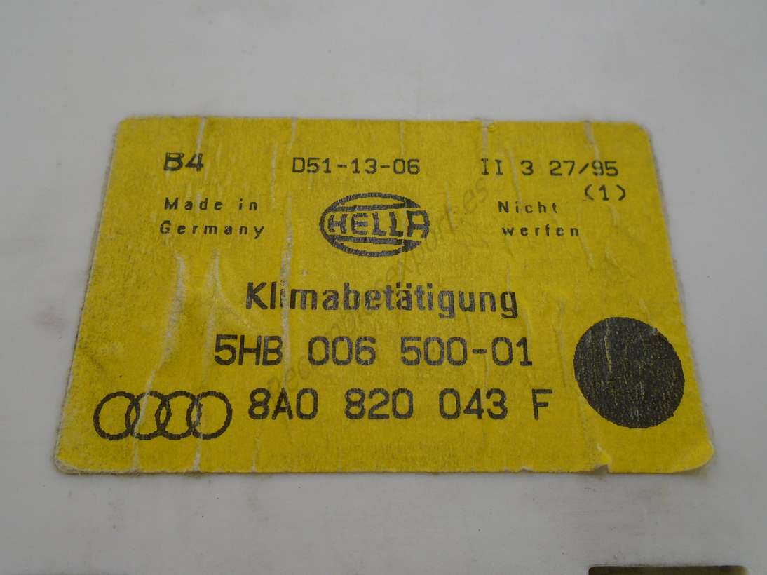 Panel Clima Aire Acondicionado Audi A4 B5 8A0820043F Hella 5HB00650001 5HB006500-01 - foto 2