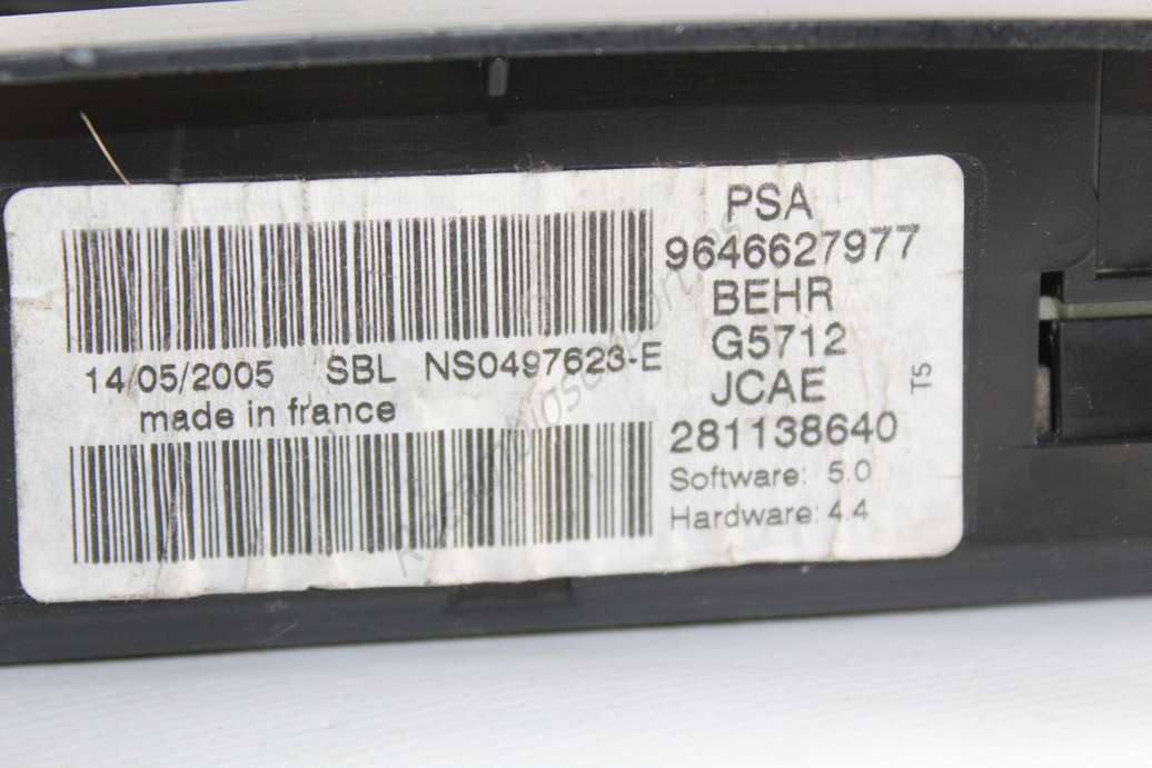 Panel clima Peugeot 307 9646627977 BEHR 281138640 - foto 2