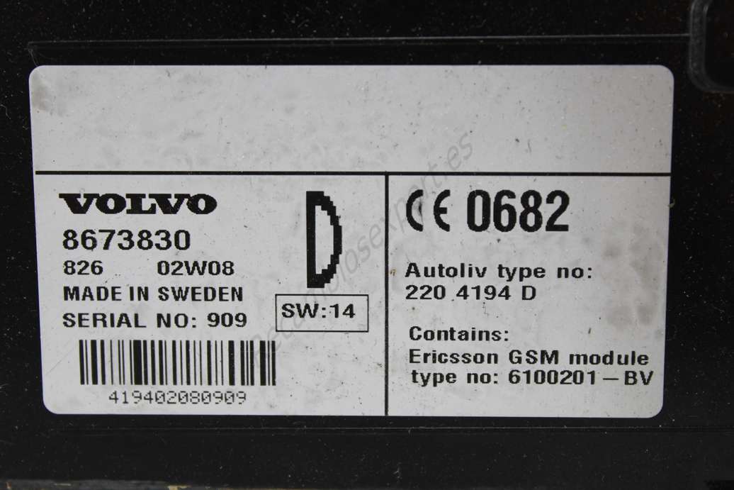 Panel de control de teléfono Volvo V70 XC70 S60 8673830 - foto 2