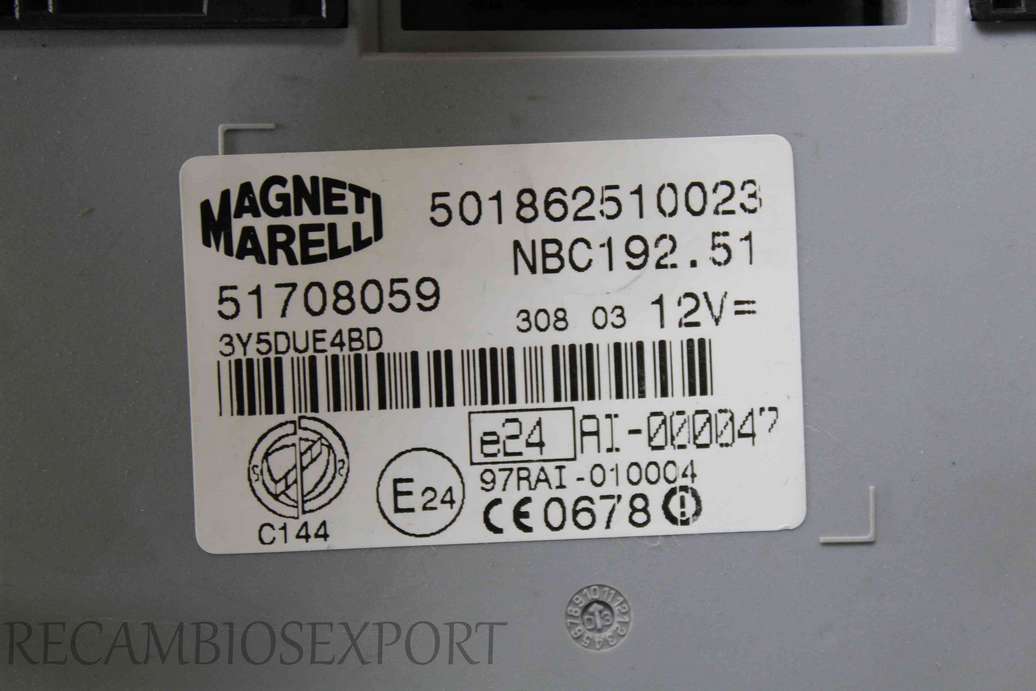 BSI Caja de fusibles Fiat Stilo 51708059 Magneti Marelli 501862510023 - foto 3