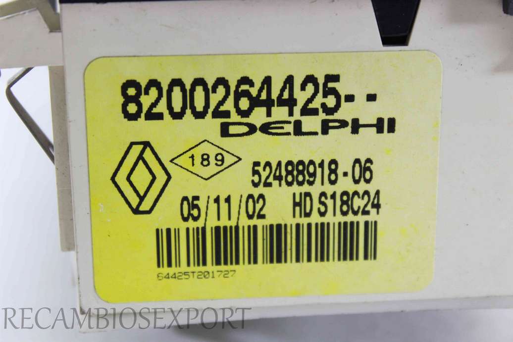 Panel de clima control Renault Laguna 8200264425 DELPHI 5248891806 52488918-06 HDS18C24 HD S18C24 - foto 3
