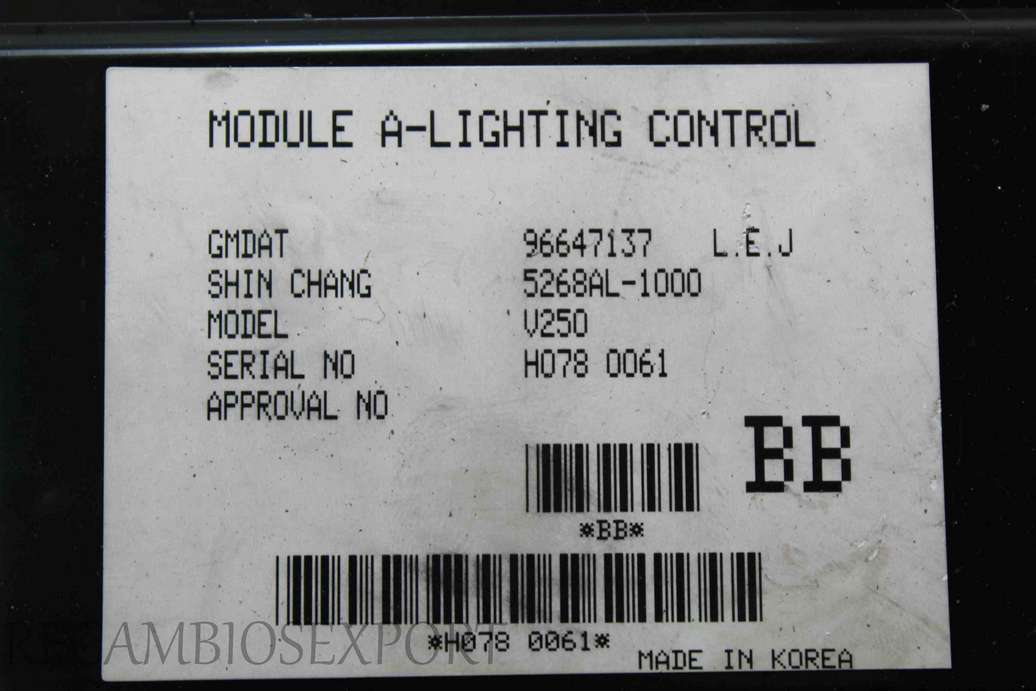 Módulo de control de luz Chevrolet Epica 5268AL1000 5268AL-1000 96647137 - foto 2
