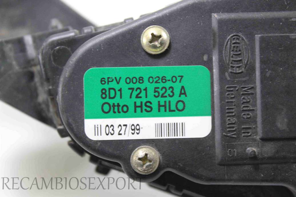 Pedal acelerador potenciometro Audi A6 4B 8D1721523A 8D1 721 523 A 6PV00802607 6PV 008 026 07 - foto 2