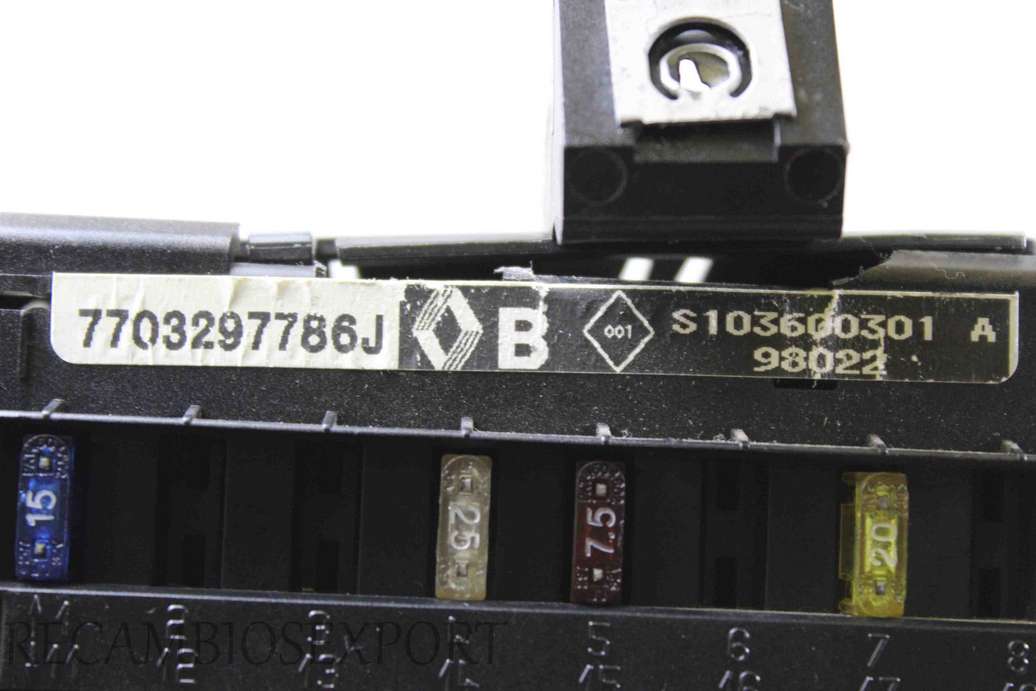 Caja de fusibles Renault Scenic 7703297786J S103600301A S103600301 A - foto 3