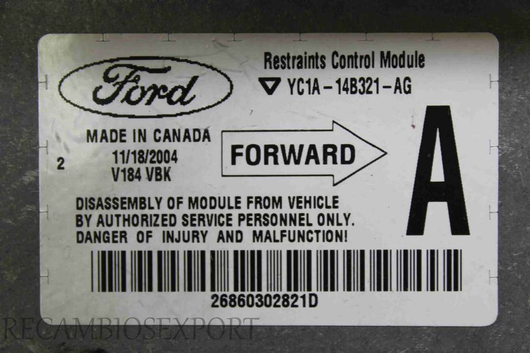 Centralita de airbag Ford Transit YC1A14B321AG YC1A-14B321-AG - foto 2