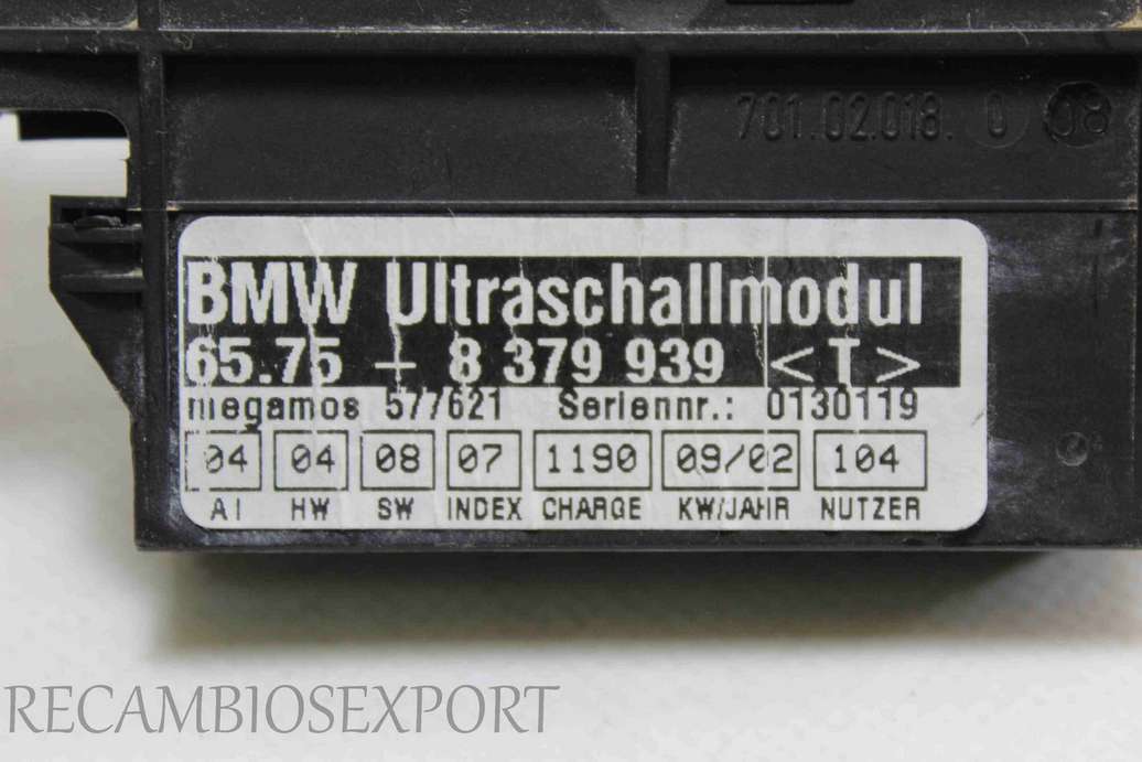 Modulo de alarma BMW E46 E39 65758379939 65.75-8 379 939 - foto 2