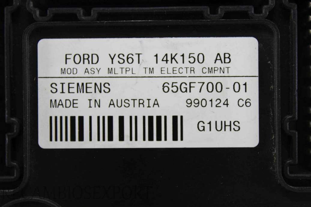 BSI Caja de fusibles Ford Fiesta YS6T14K150AB YS6T 14K150 AB Siemens 65GF70001 65GF700-01 - foto 2