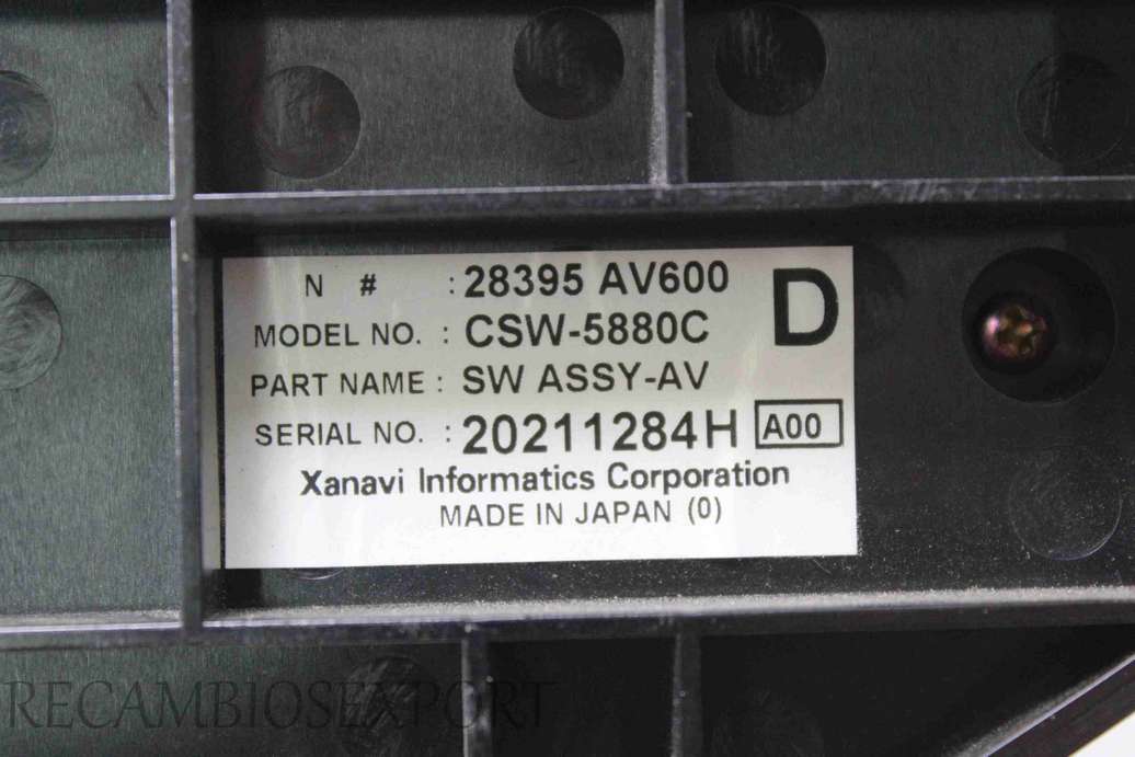 Panel de clima Nissan Primera 28395AV600 28395 AV600 CSW5880C CSW-5880C - foto 3