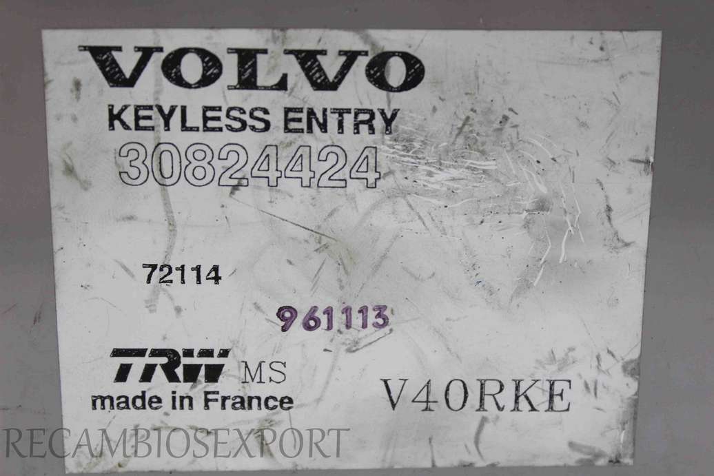Modulo de control Keyless Entry Volvo V40 S40 30824424 - foto 2