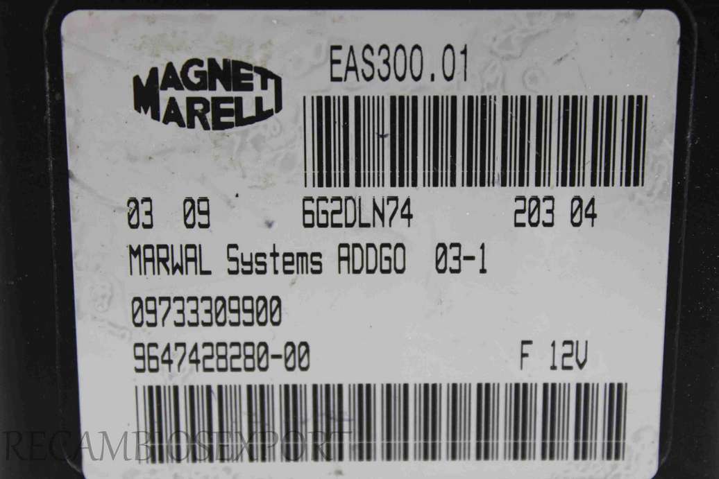 Modulo control de alarma Peugeot 406 607 Citroen C5 09733309900 964742828000 9647428280-00 Magneti Marelli EAS30001 EAS300.01 - foto 2
