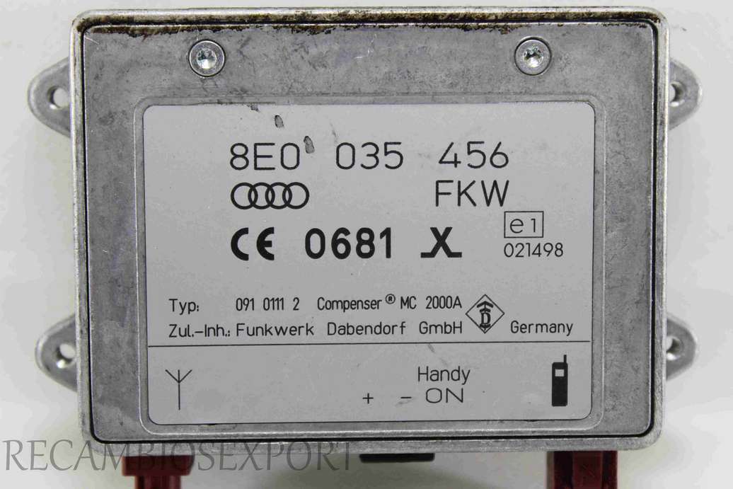 Modulo de antenna Audi A2 A3 A4 A6 A8 8P 8E 4F 4E 8E0035456 8E0 035 456 - foto 2