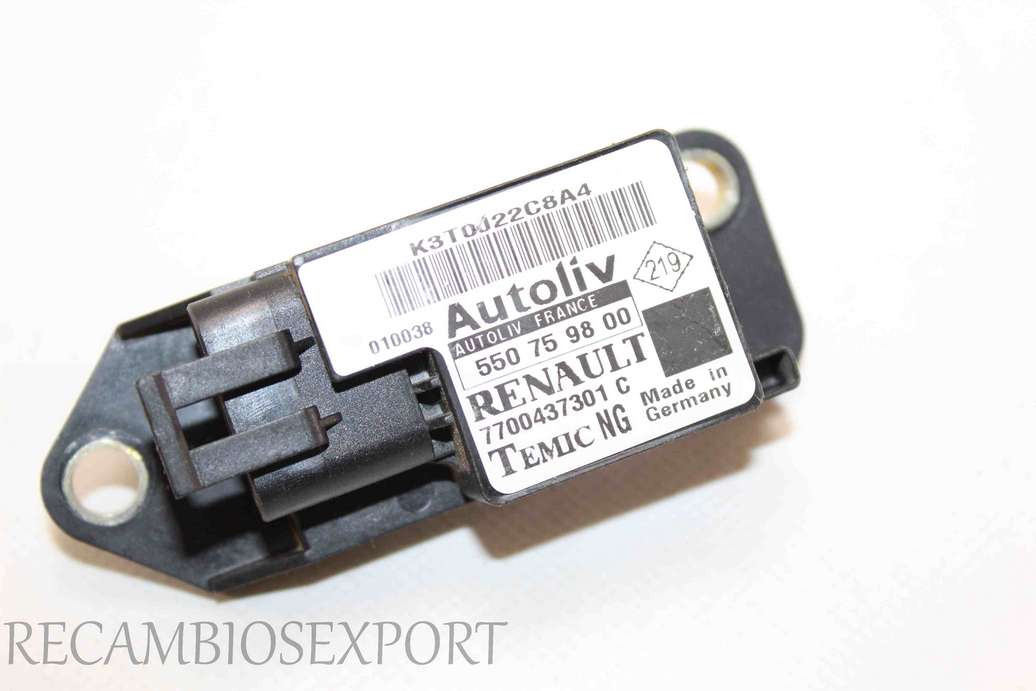 Sensor de airbag Renault Scenic 7700437301C 7700437301 C Autoliv 550759800 550 75 98 00 Temic - foto 1