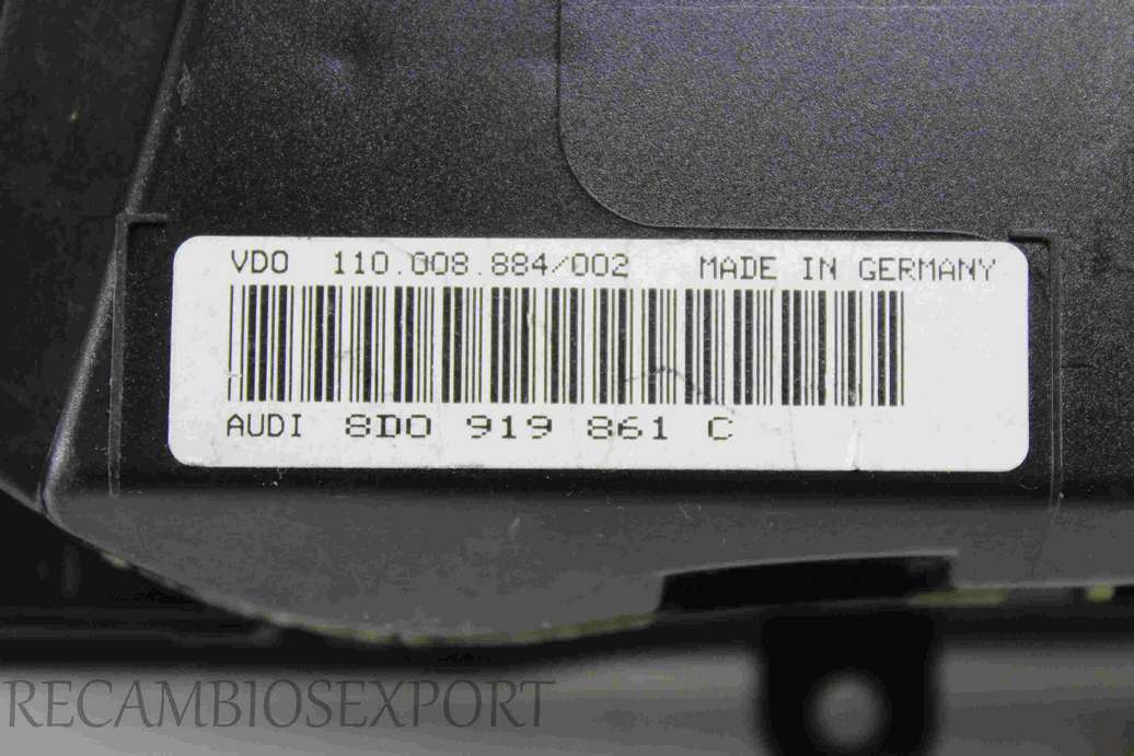 Cuadro de instrumentos Audi A4 B5 8D0919861C 8D0 919 861 C 110008884002 110.008.884/002 - foto 3