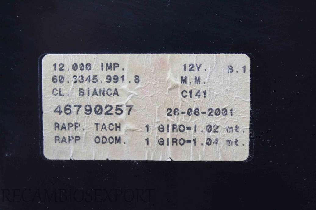 Cuadro de instrumentos Fiat Marea 46790257 6033459918 60.3345.991.8 - foto 3