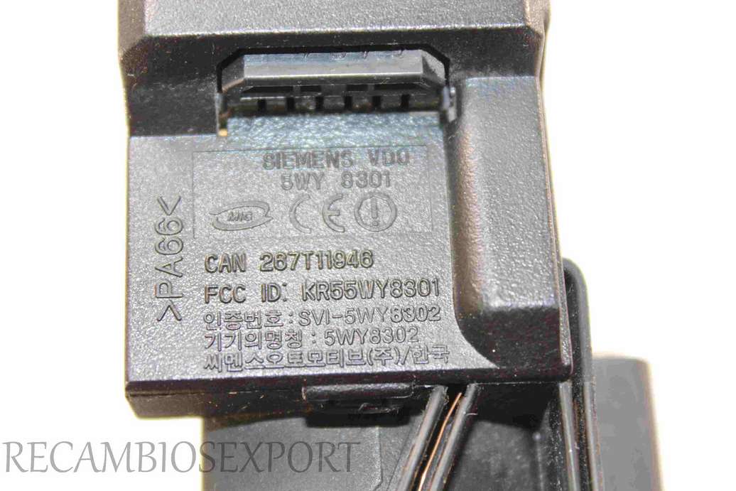 Lector de llave Chevrolet Epica 267T11946 KR55WY8301 Siemens 5WY8301 5WY8302 - foto 2