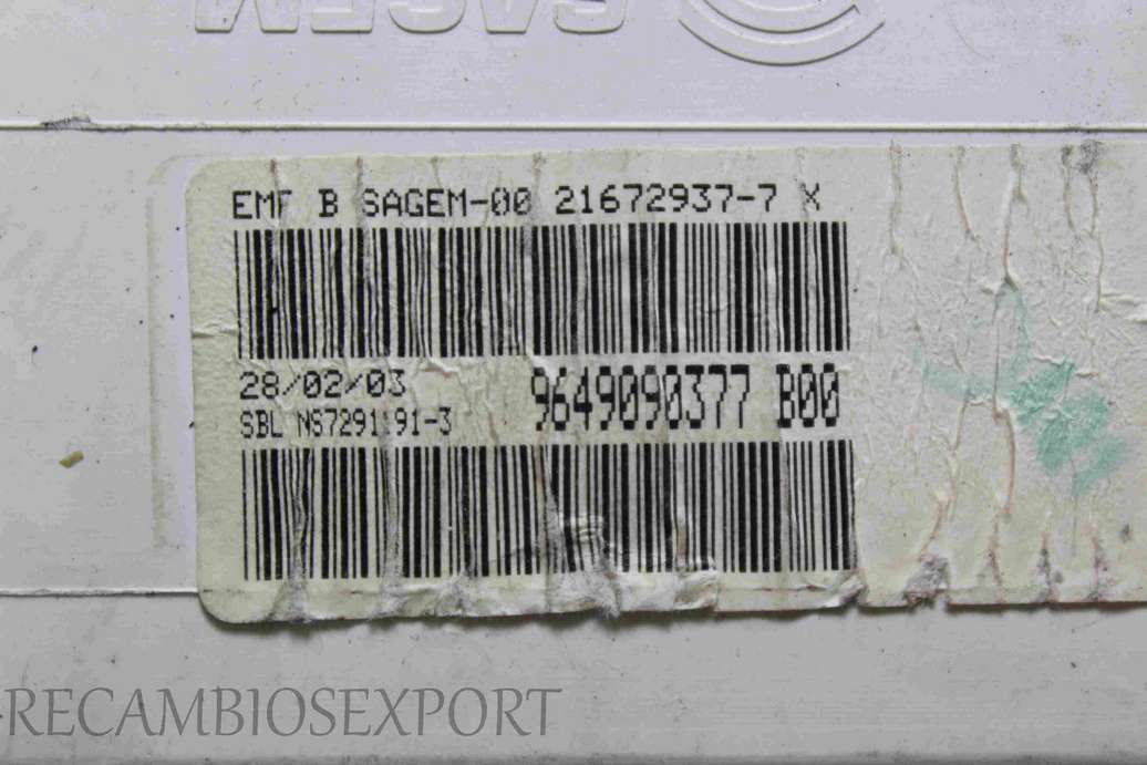 Pantalla display Peugeot 307 9649090377 9649090377 B00 9649090377B00 Sagem 216729377X 21672937-7 X - foto 2