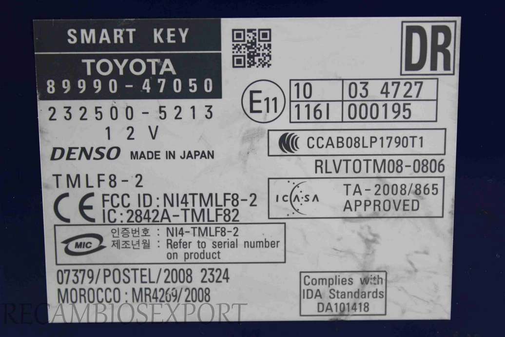 Modulo de confort Toyota Prius 8999047050 89990-47050 2325005213 232500-5213 2842ATMLF82 2842A-TMLF82 - foto 2