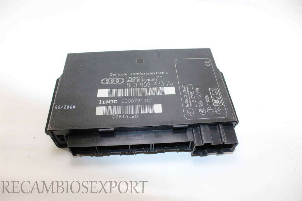 Modulo de confort Audi A4 B6 8E 8E0959433AJ 8E0 959 433 AJ TEMIC 00007251C1 - foto 1