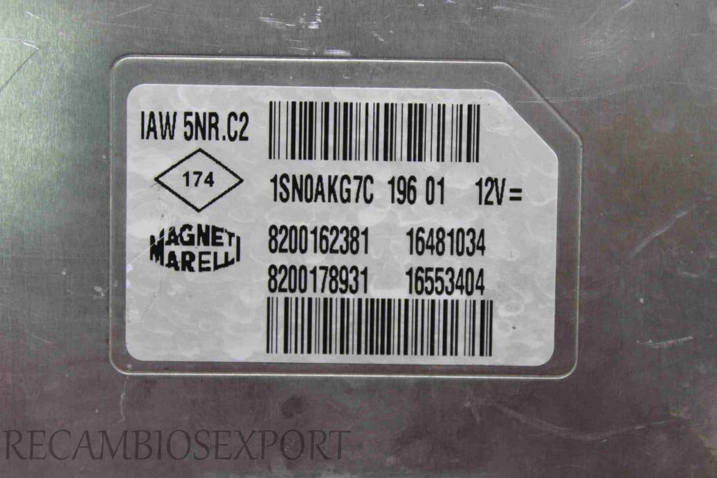 Centralita del motor Renault Twingo Clio 8200162381 8200178931 Magneti Marelli 16481034 16553404 - foto 2