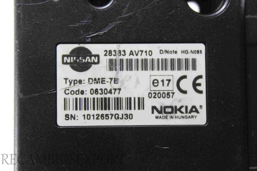 Modulo de telefono Nissan Primera 28383AV710 28383 AV710 Nokia Tipe DME-7E - foto 2