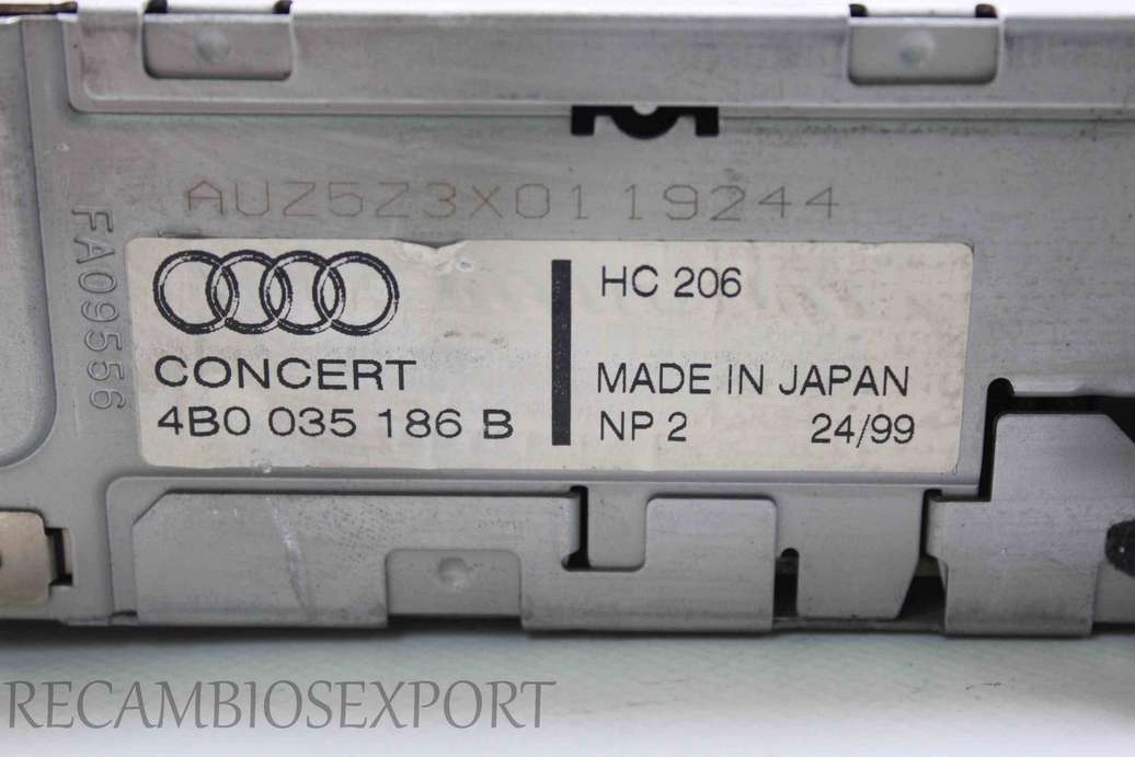 Pantalla de radio cassette Audi A3 A4 A6 A8 4B0035186B 4B0 035 186 B Concert - foto 3