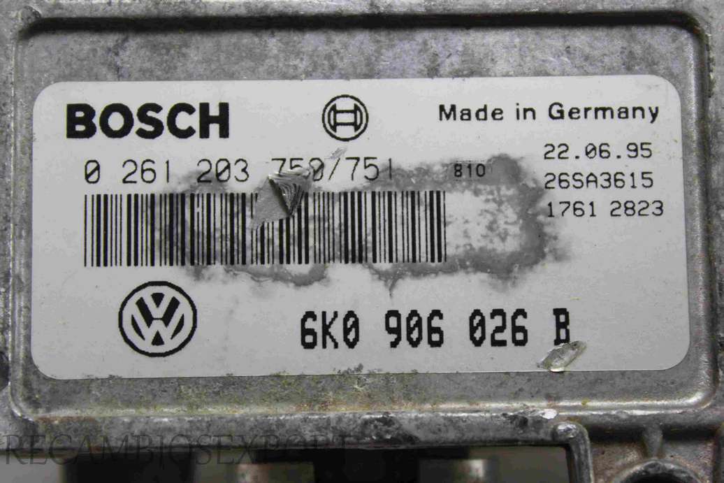 Centralita del motor Seat Cordoba Ibiza 6K0906026B 6K0 906 026 B Bosch 0261203750 0 261 203 750 /751 - foto 2