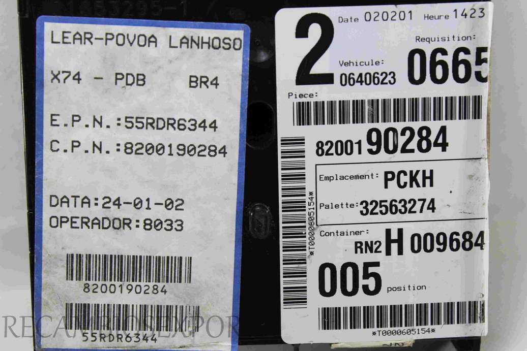 Caja de fusibles Renault Laguna 8200190284 55RDR6344 X74-PDB BR4 - foto 2