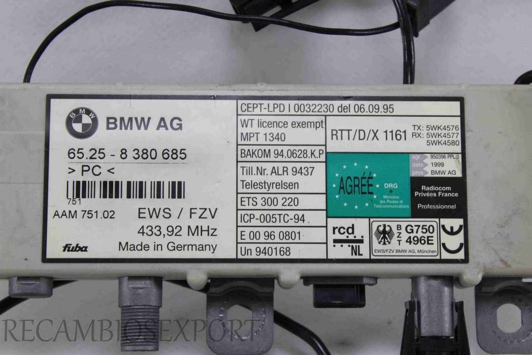 Modulo de antenna BMW E38 E39 65258380685 65.25-8 380 685 - foto 2