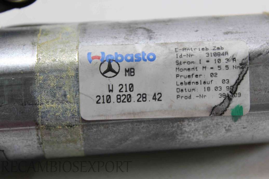 Motor de elevalunas Mercedes W210 S210 2108204210 210 820 42 10 2108202842 210.820.28.42 Bosch 0390201608 0 390 201 608 - foto 3